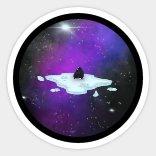 Penguin couple stargazing Sticker